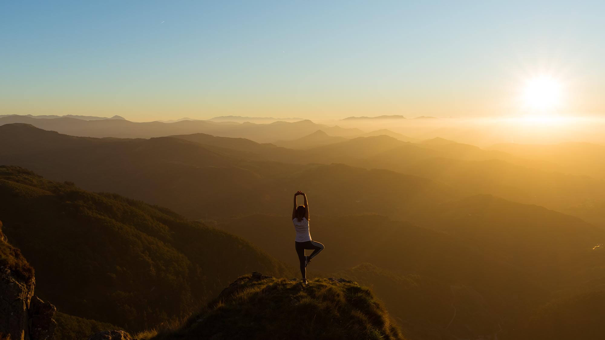 Yoga auf dem Berg