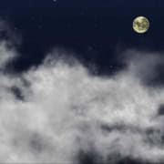 Vollmond Wolken Himmel Nacht Mond