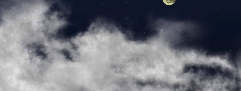 Vollmond Wolken Himmel Nacht Mond