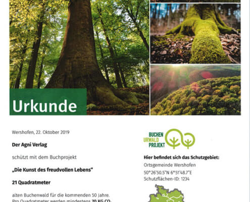 Urkunde Patenschaft Buchen-UrwaldProjekt Waldakademie