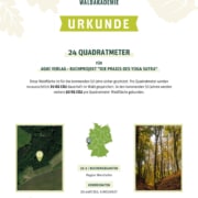 Zertifikat Die Praxis des Yoga Sutra - Patenschaft Waldakademie