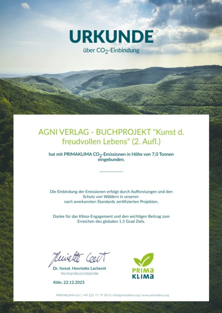 CO2-Zertifikat-Buch-Kunst-freudvollen-Lebens-2.-Aufl-Primaklima