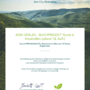 Agni Verlag - Buchprojekt 2025 - Kunst d freudvollen Lebens 2A - CO2urkunde