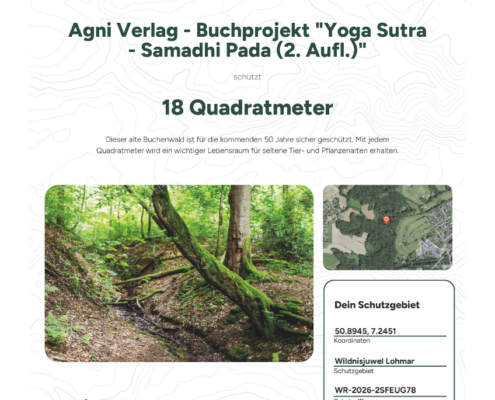 Patenschaftsurkunde Buch 2026 - Yoga Sutra Samadhi Pada 2. Aufl - WR-2026-2SFEUG78
